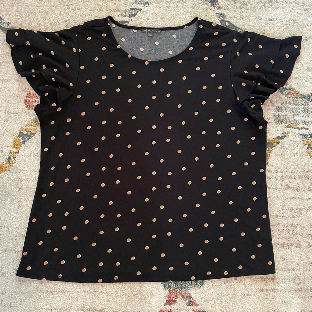 Adrianna Papell Flutter Sleeve Top 2X